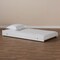 Baxton Studio Alya Traditional Farmhouse White Finished Wood Twin Size Trundle 168-10831 - alternate 2